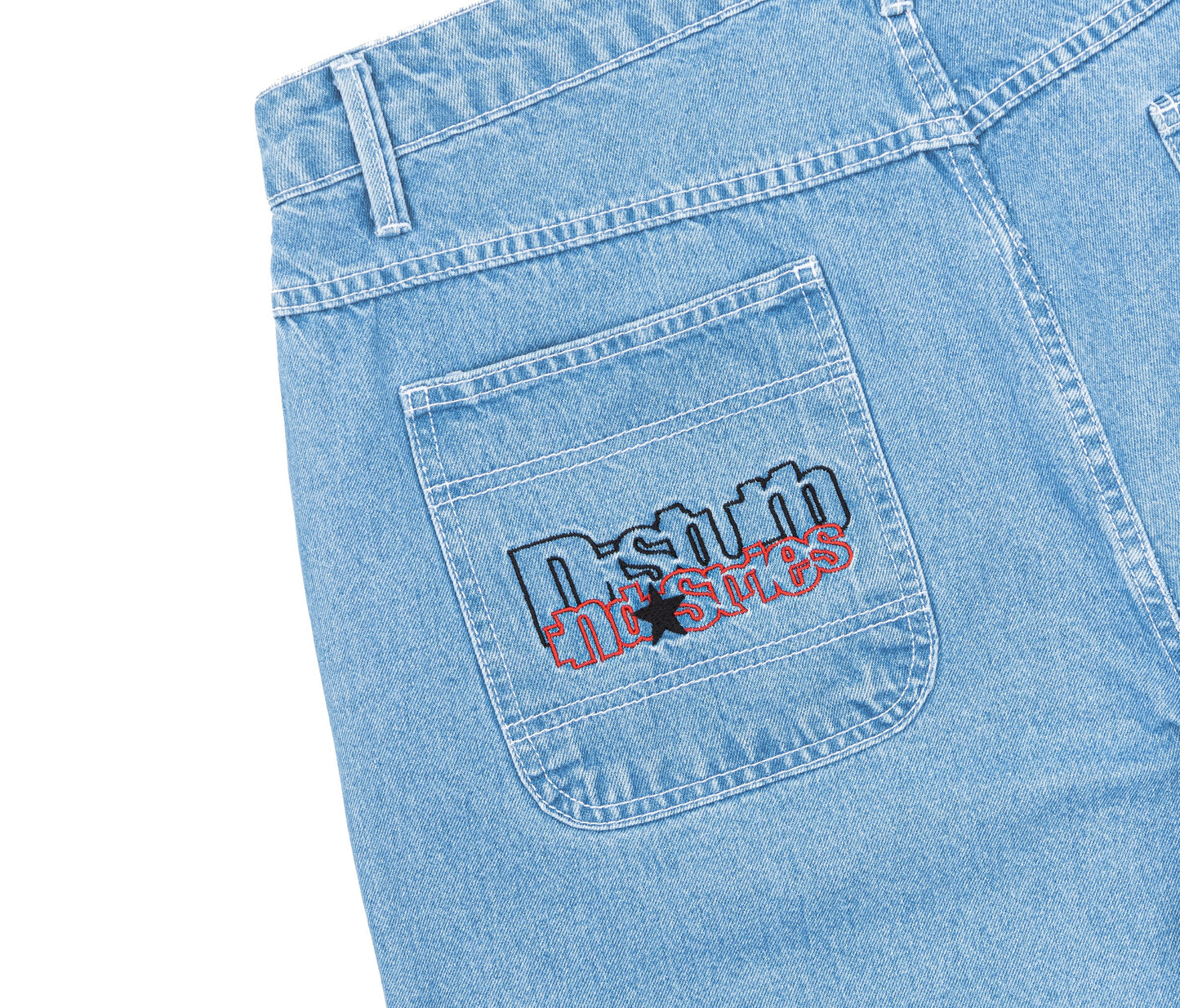 Bootleggaz Denim Shorts In Light Blue