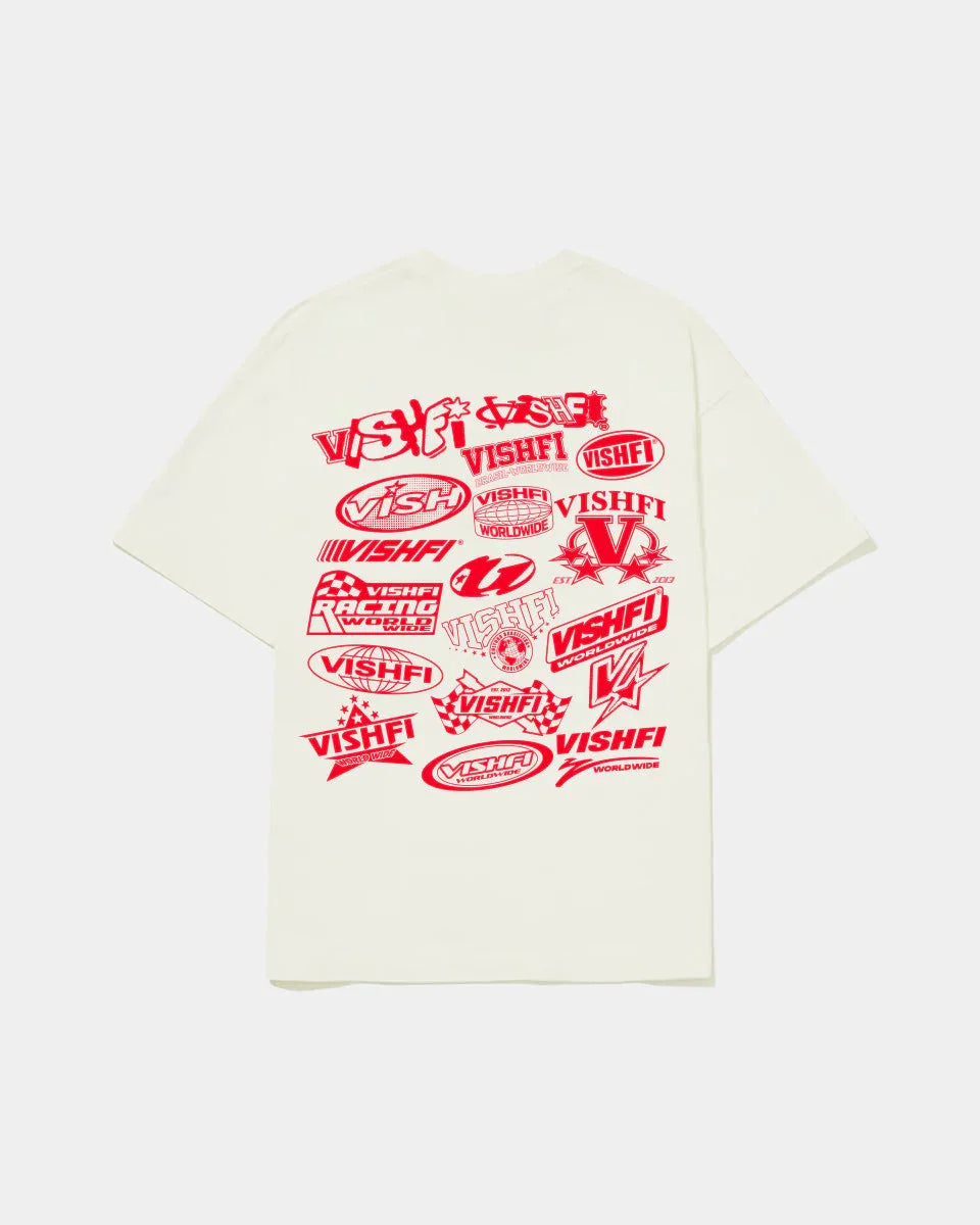 Camiseta Red Logotypes Off White - Four Street