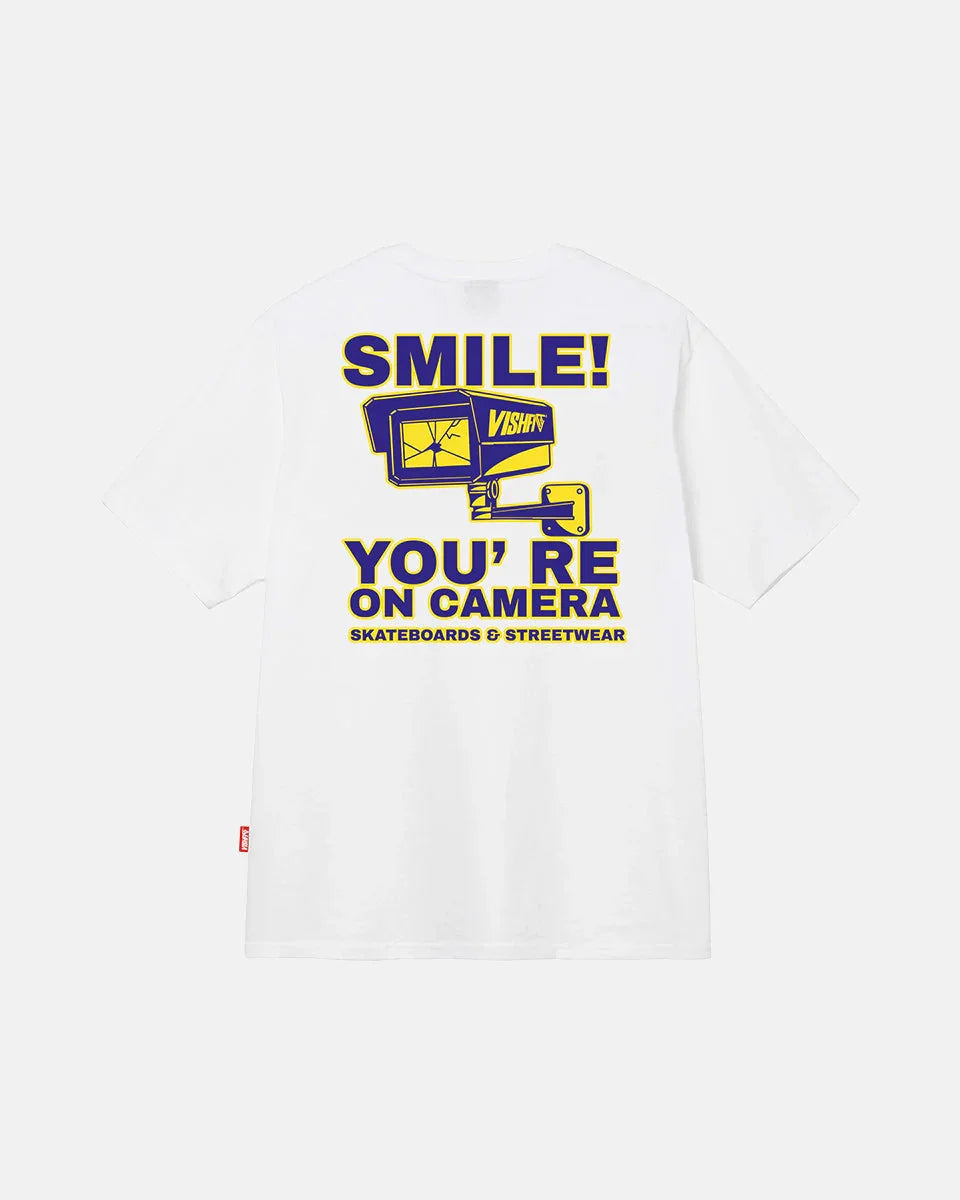 Camiseta Smile! You Re On Camera Branca - Four Street