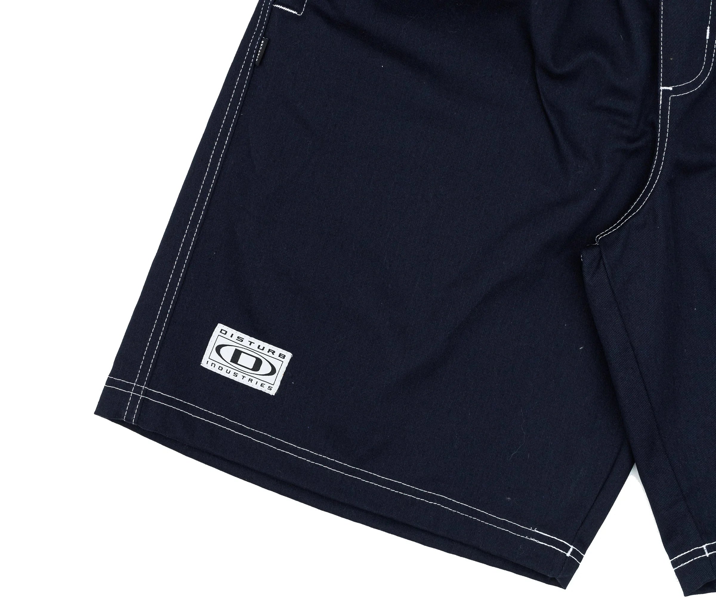 Contrast Twill Shorts In Navy - Four Street