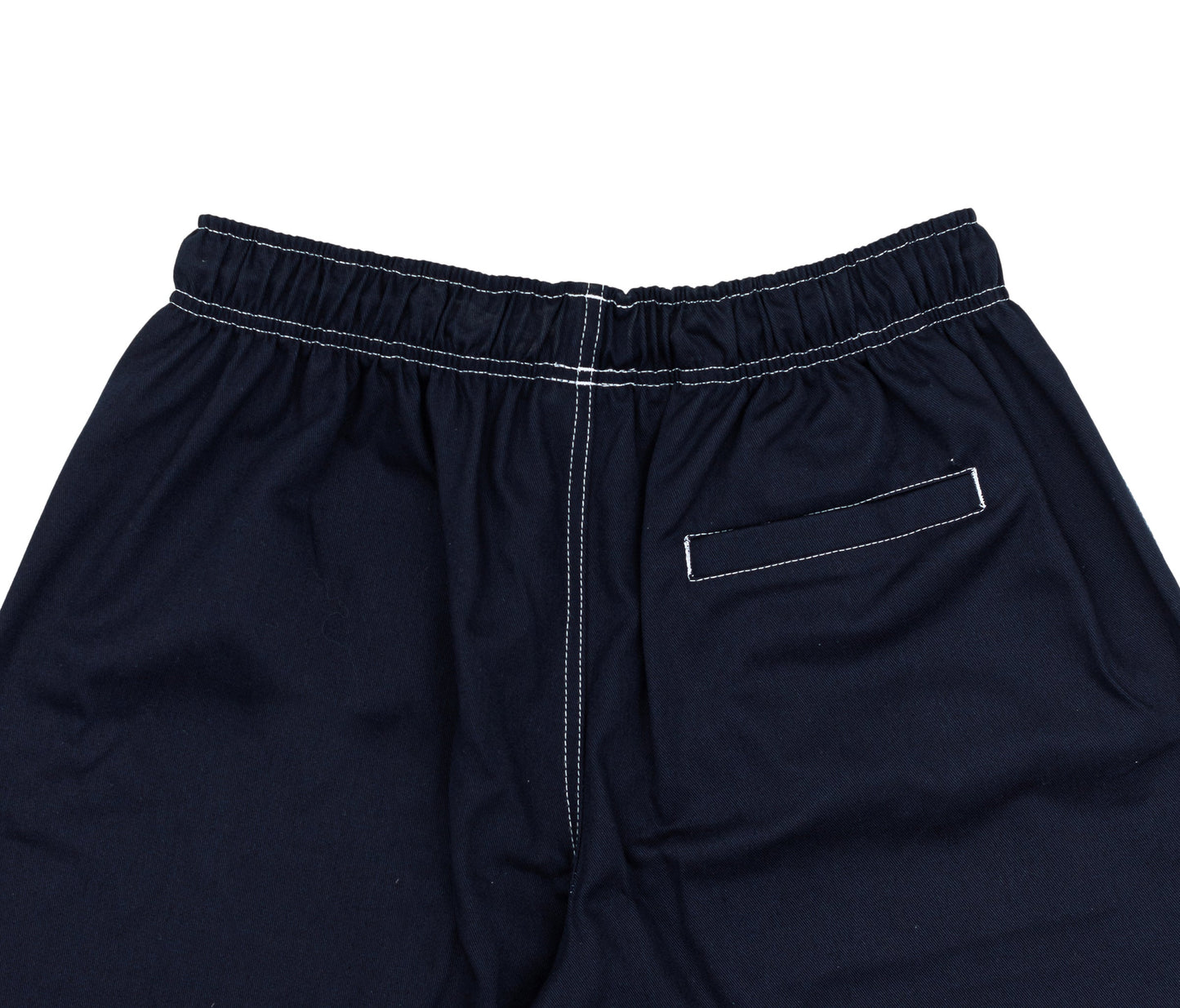 Contrast Twill Shorts In Navy
