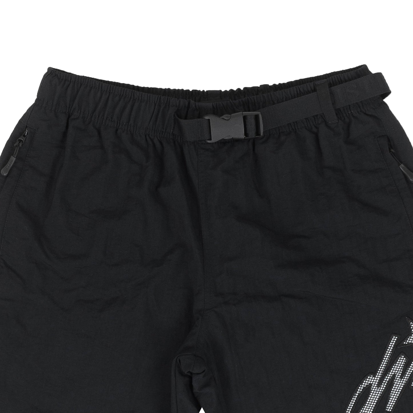 Cursive Nylon Shorts in Black