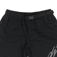 Cursive Nylon Shorts in Black