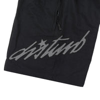 Cursive Nylon Shorts in Black