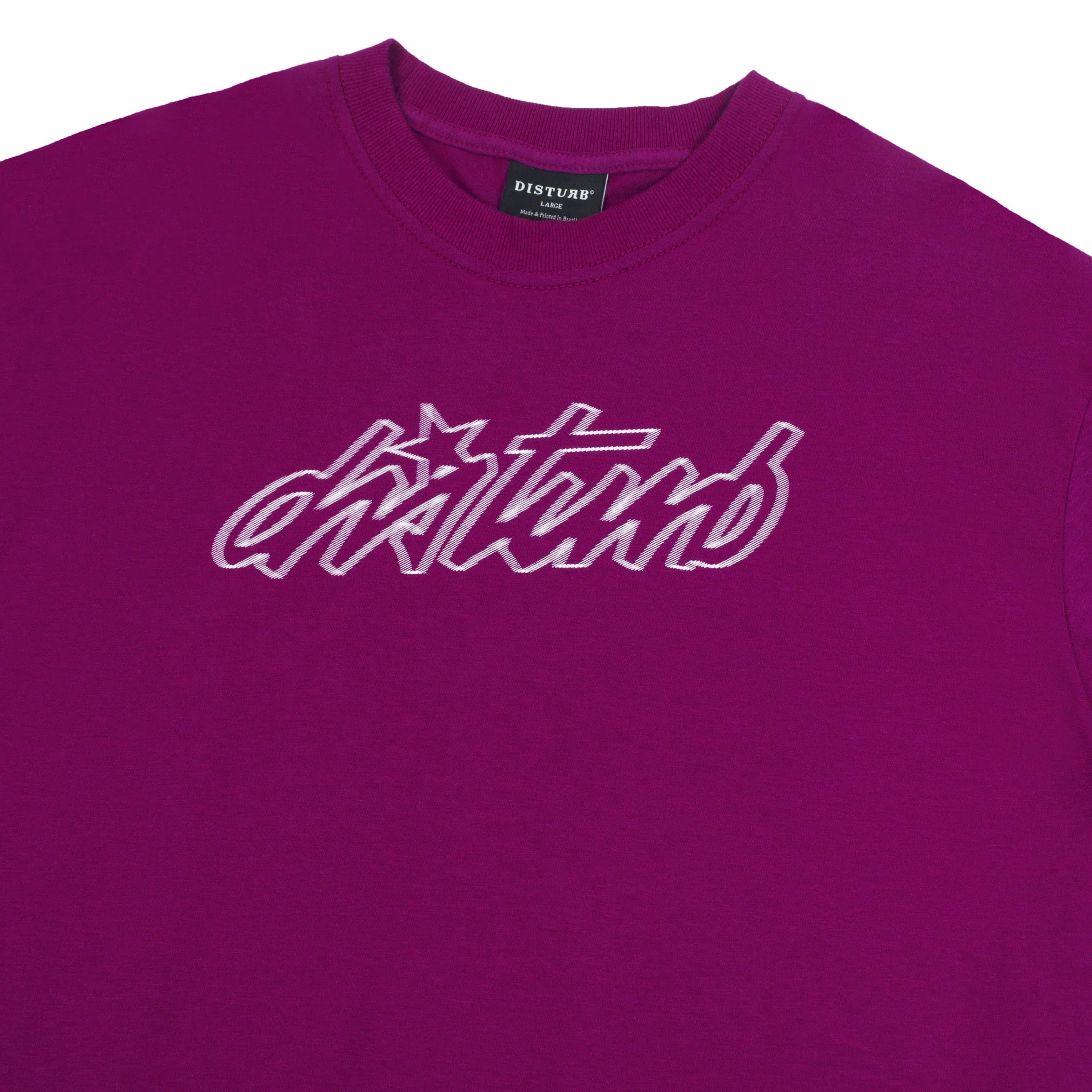 Cursive T-Shirt In Purple - Four Street