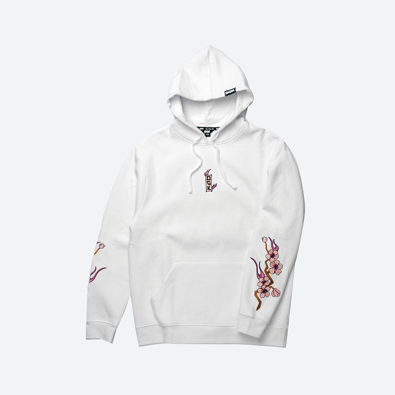 Fire Blossom Embroidered Hooded Fleece