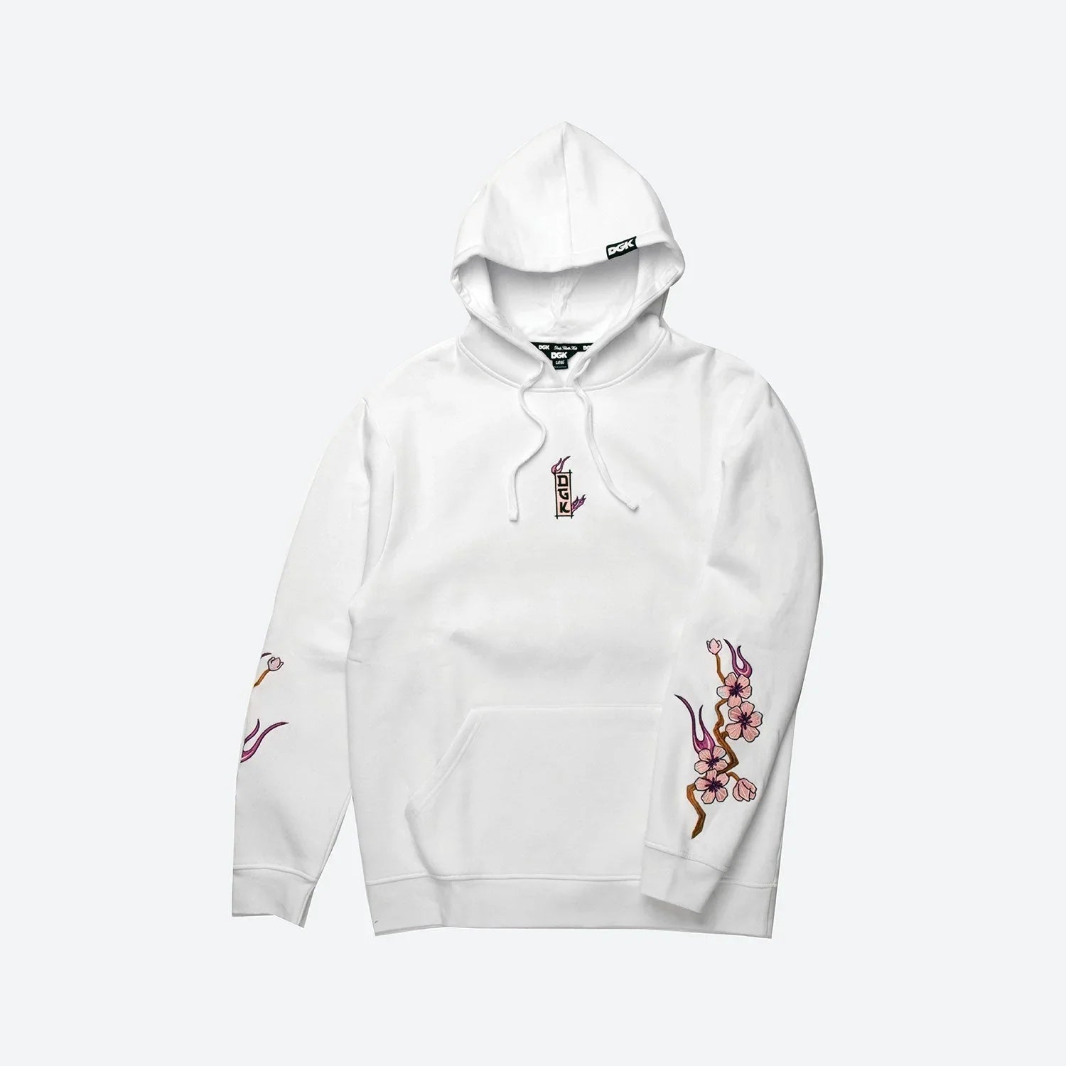 Fire Blossom Embroidered Hooded Fleece - Four Street