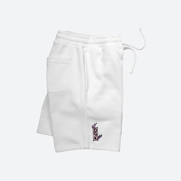 Fire Blossom Embroidered Fleece Short