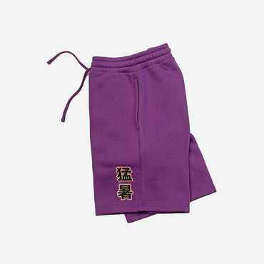 Fire Blossom Embroidered Fleece Short