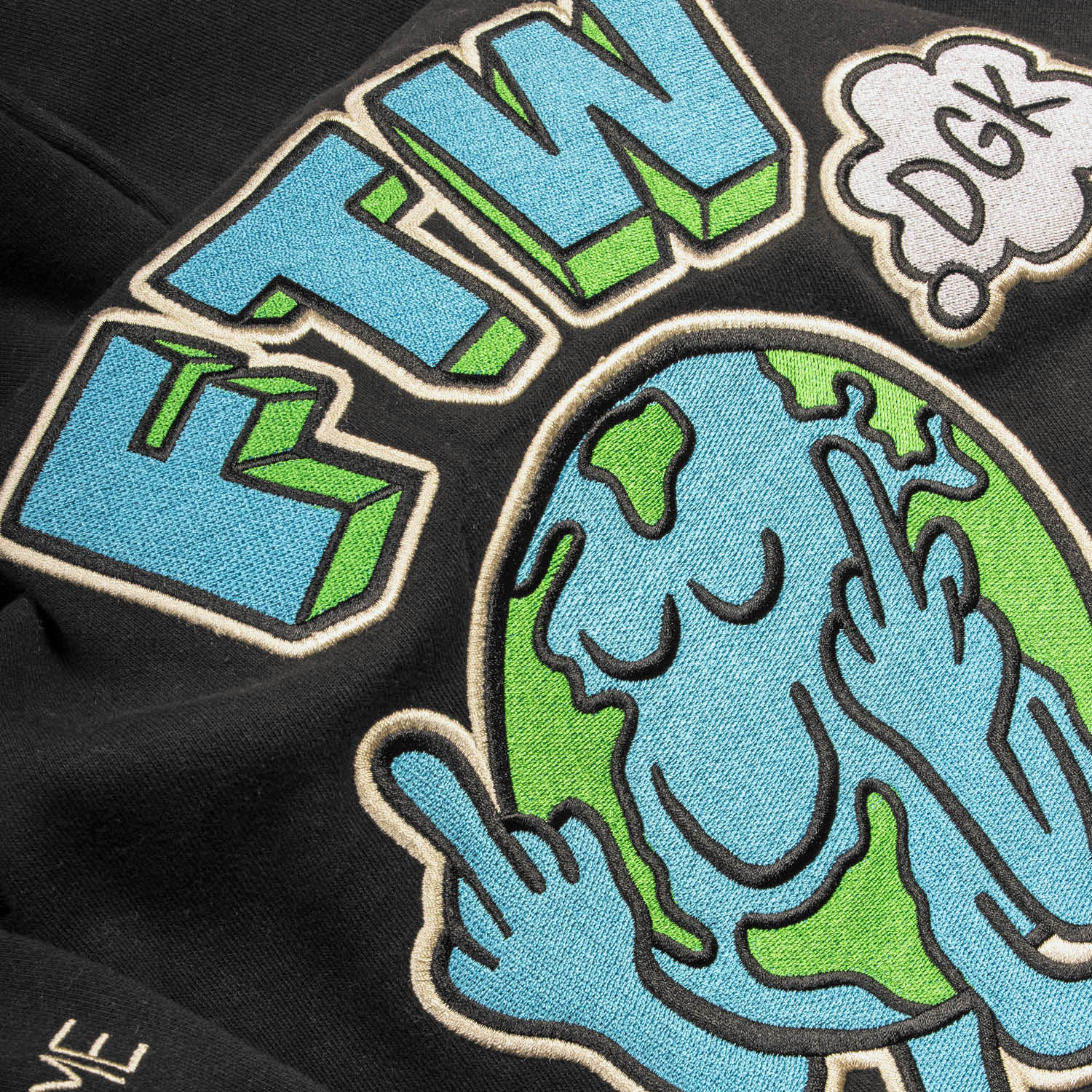Chaos Embroidered Hooded Fleece