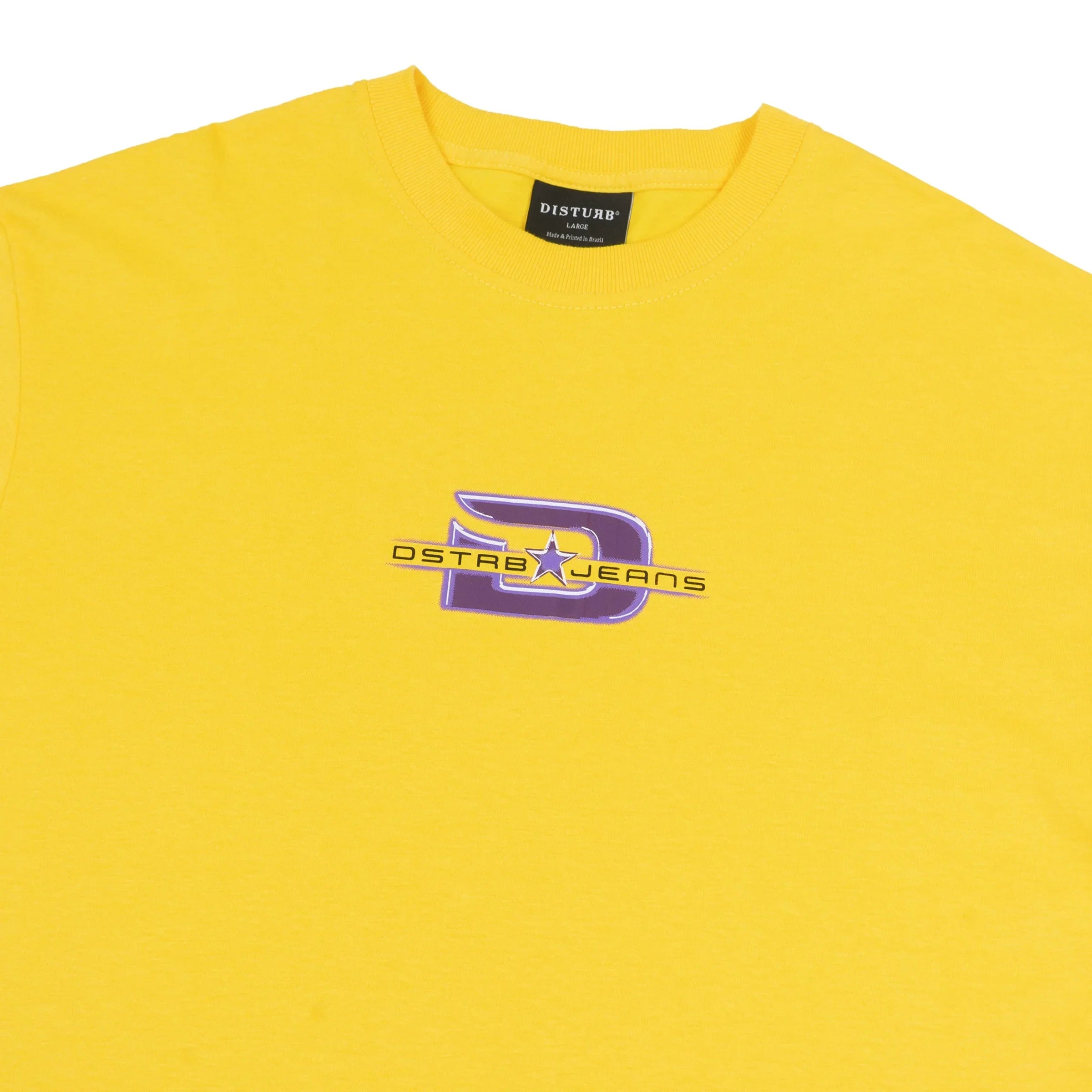 DSTRB Jeans T-Shirt in Yellow - Four Street