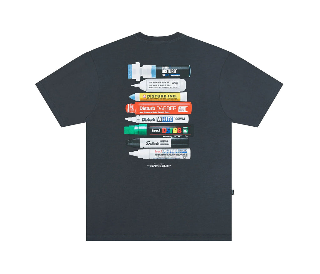 Essential Markers T-Shirt In Grey - Four Street