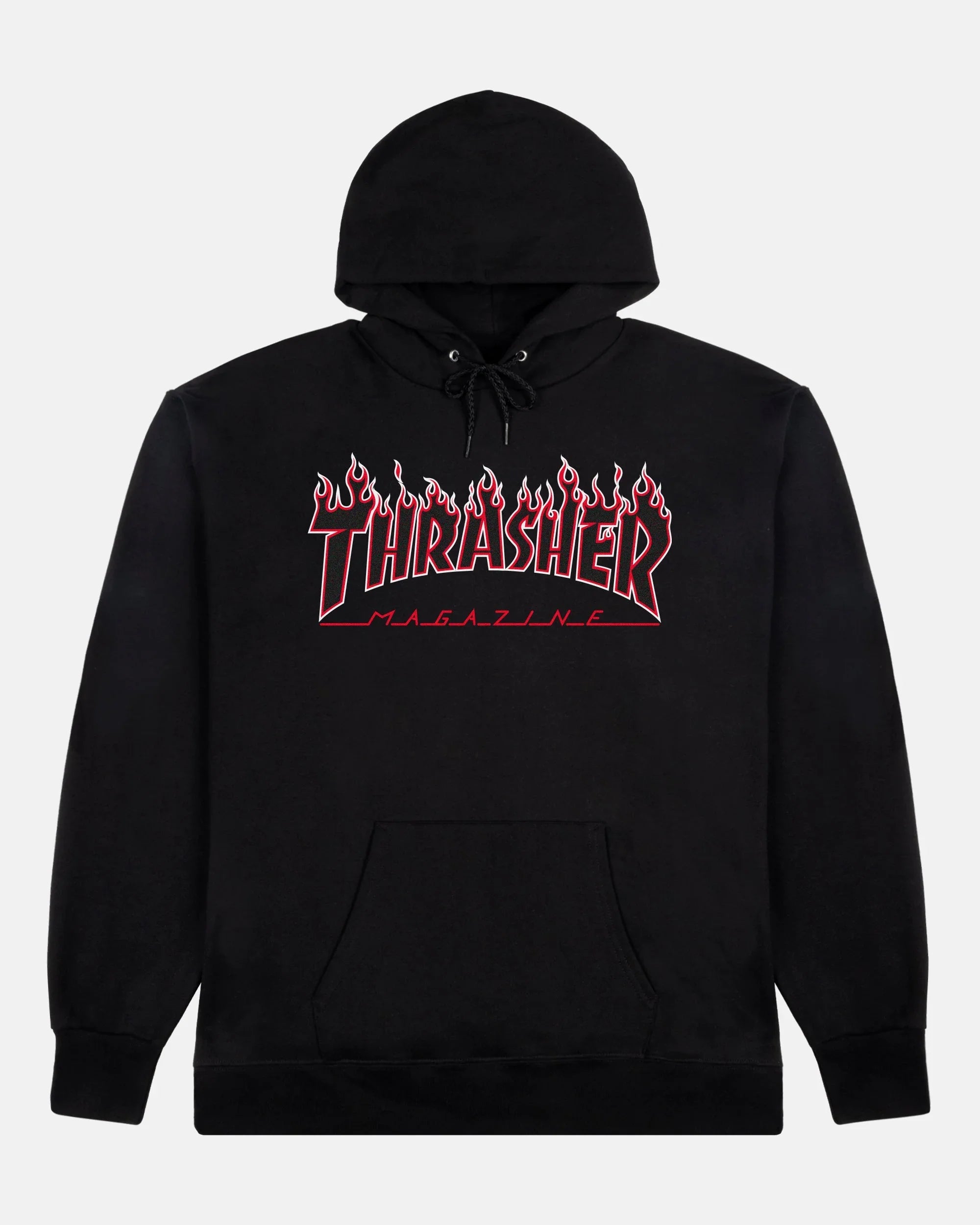 FLAME - HOODIE - BLACK & RED