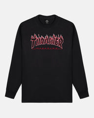 FLAME - LONGSLEEVE - BLACK / RED