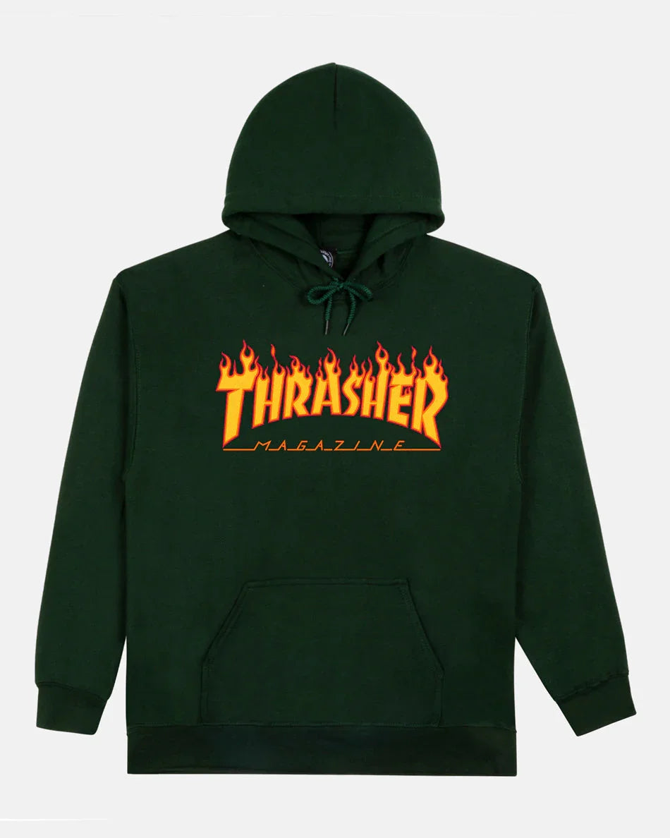 FLAME - HOODIE - FOREST GREEN - Four Street