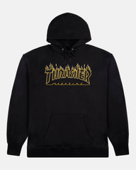 FLAME - HOODIE - BLACK / YELLOW