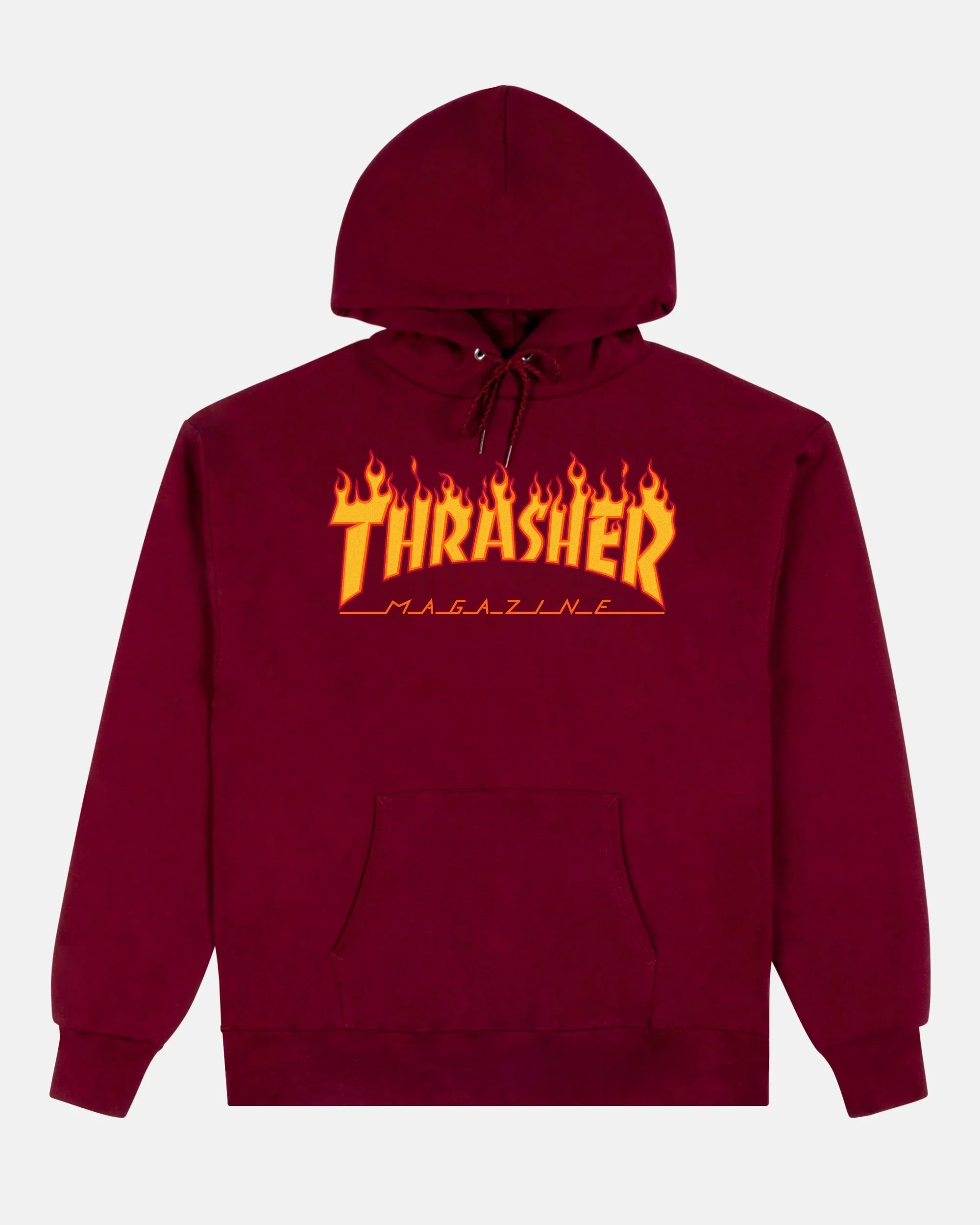 FLAME - HOODIE - MAROON - Four Street