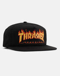 FLAME EMBROIDERED - SNAPBACK - BLACK