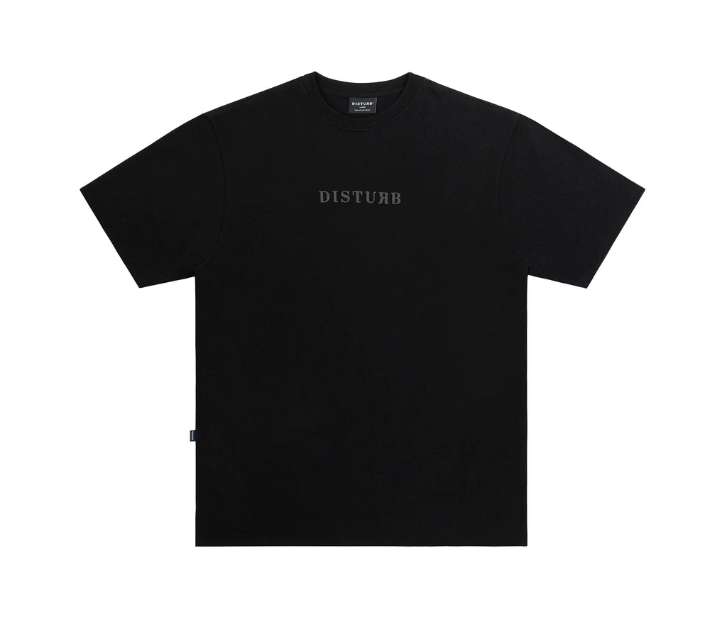Fade Logo T-Shirt in Black - Four Street