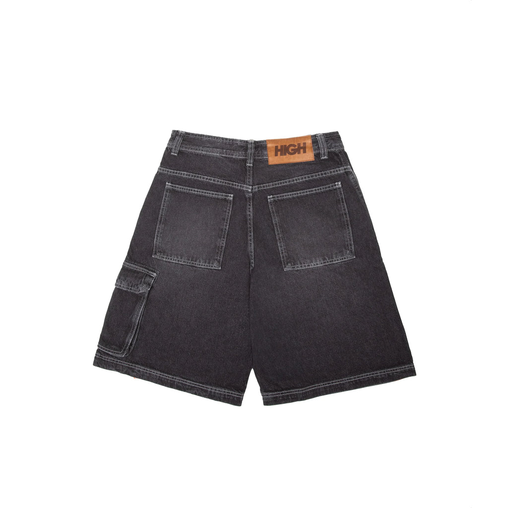 Faded Denim Shorts Black - Four Street