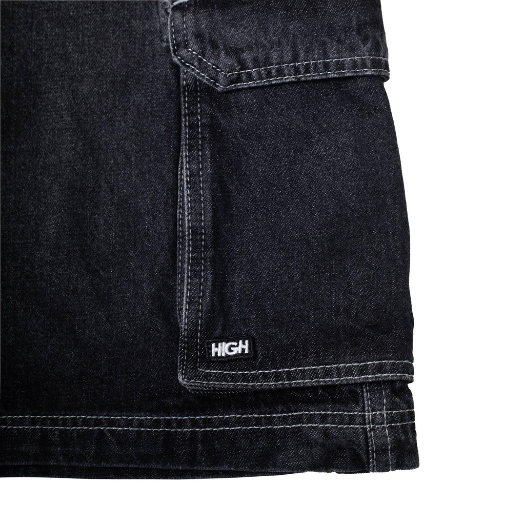 Faded Denim Shorts Black - Four Street