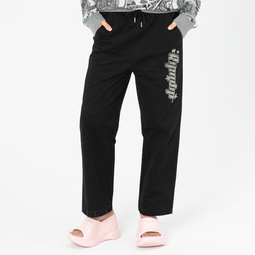 Kawaii Nerm Wide Leg Pants (Black) - Calça