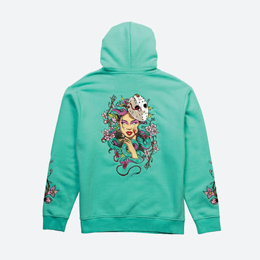 Mystical Embroidered Hooded Fleece