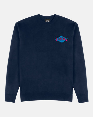 TRASHER HURRICANE - CREWNECK - NAVY