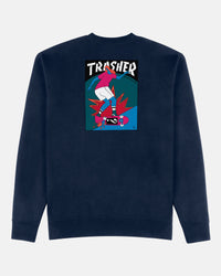 TRASHER HURRICANE - CREWNECK - NAVY