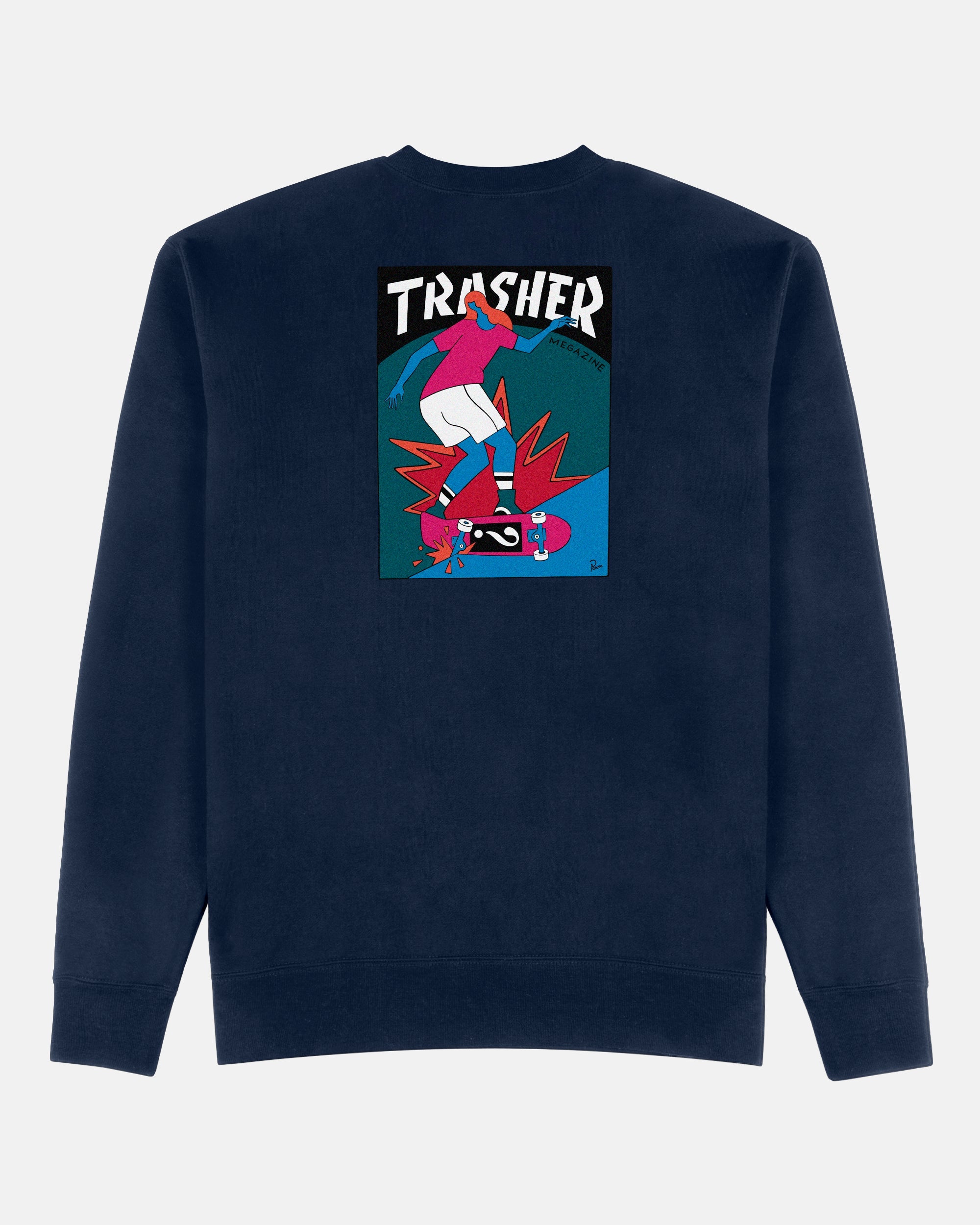 TRASHER HURRICANE - CREWNECK - NAVY