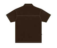 Hardware Button Up In Brown