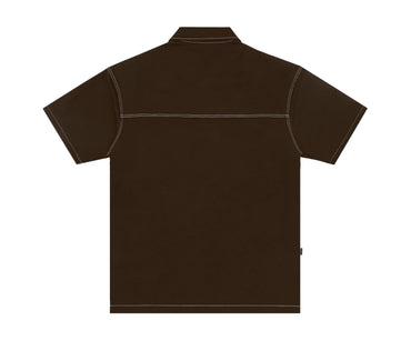 Hardware Button Up In Brown