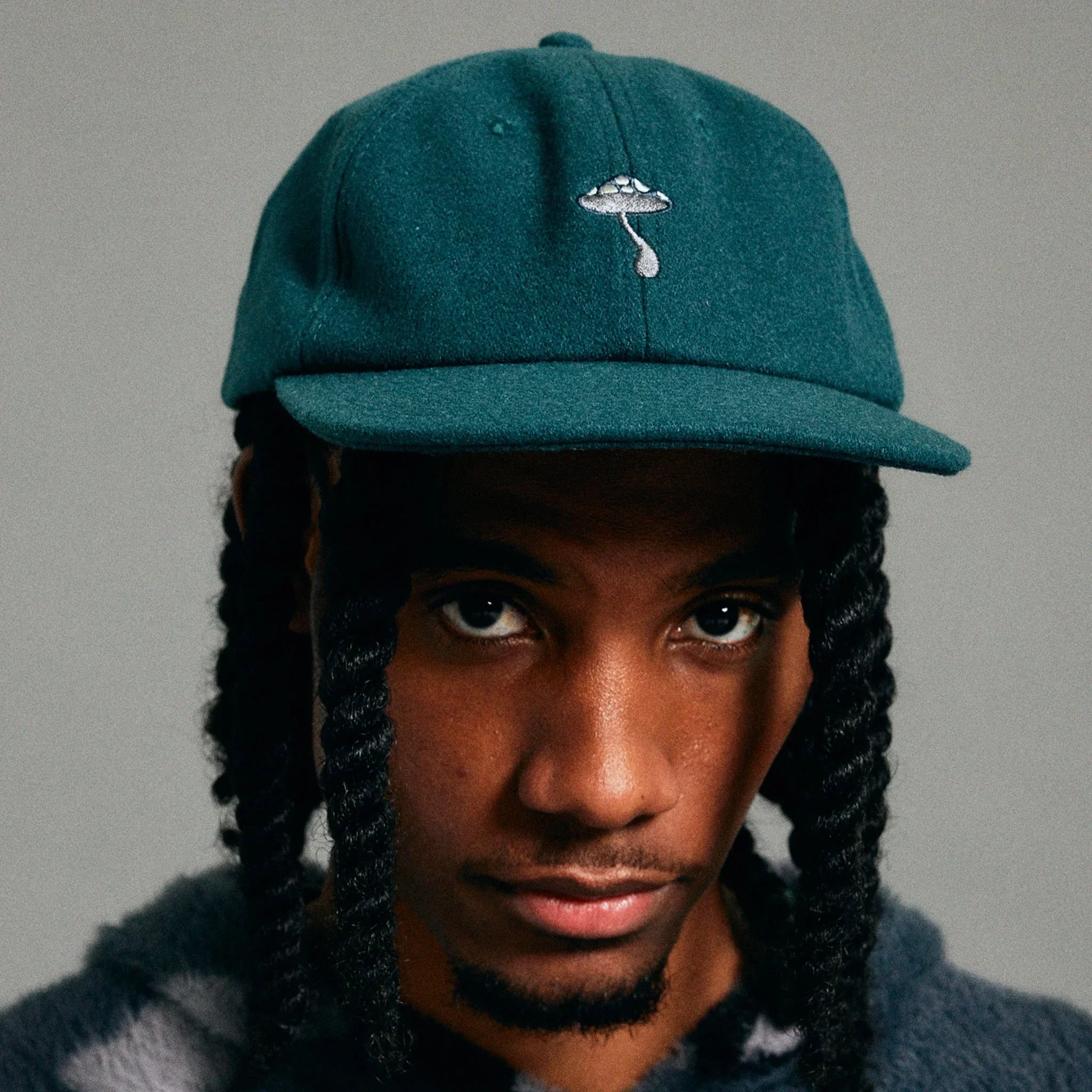 Euphoria Wool Velcro 6 Panel Hat (Alpine Green) - Four Street
