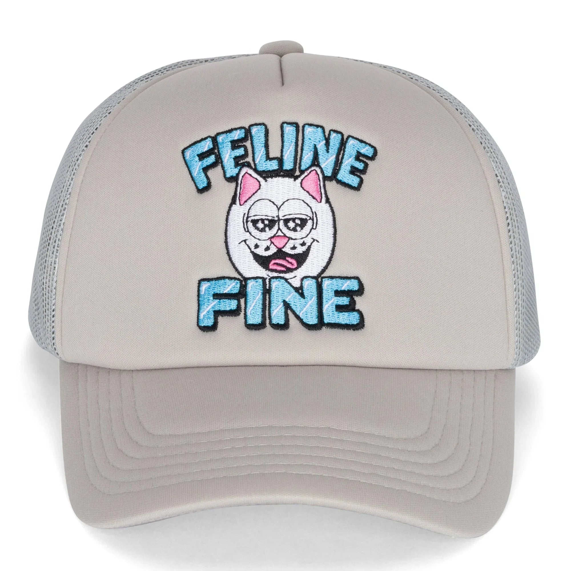 Feline Fine Trucker Hat (Cream) - Four Street