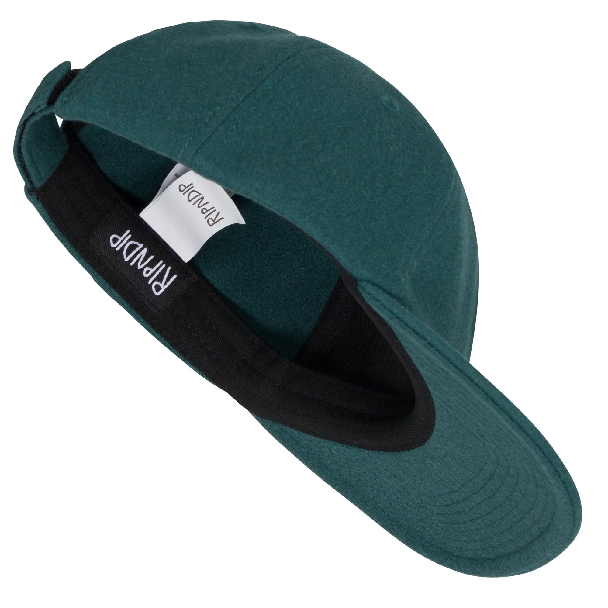 Euphoria Wool Velcro 6 Panel Hat (Alpine Green) - Four Street