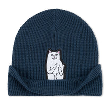 Carregar imagem no visualizador da galeria, Lord Nermal Waffle Knit Beanie (Navy)
