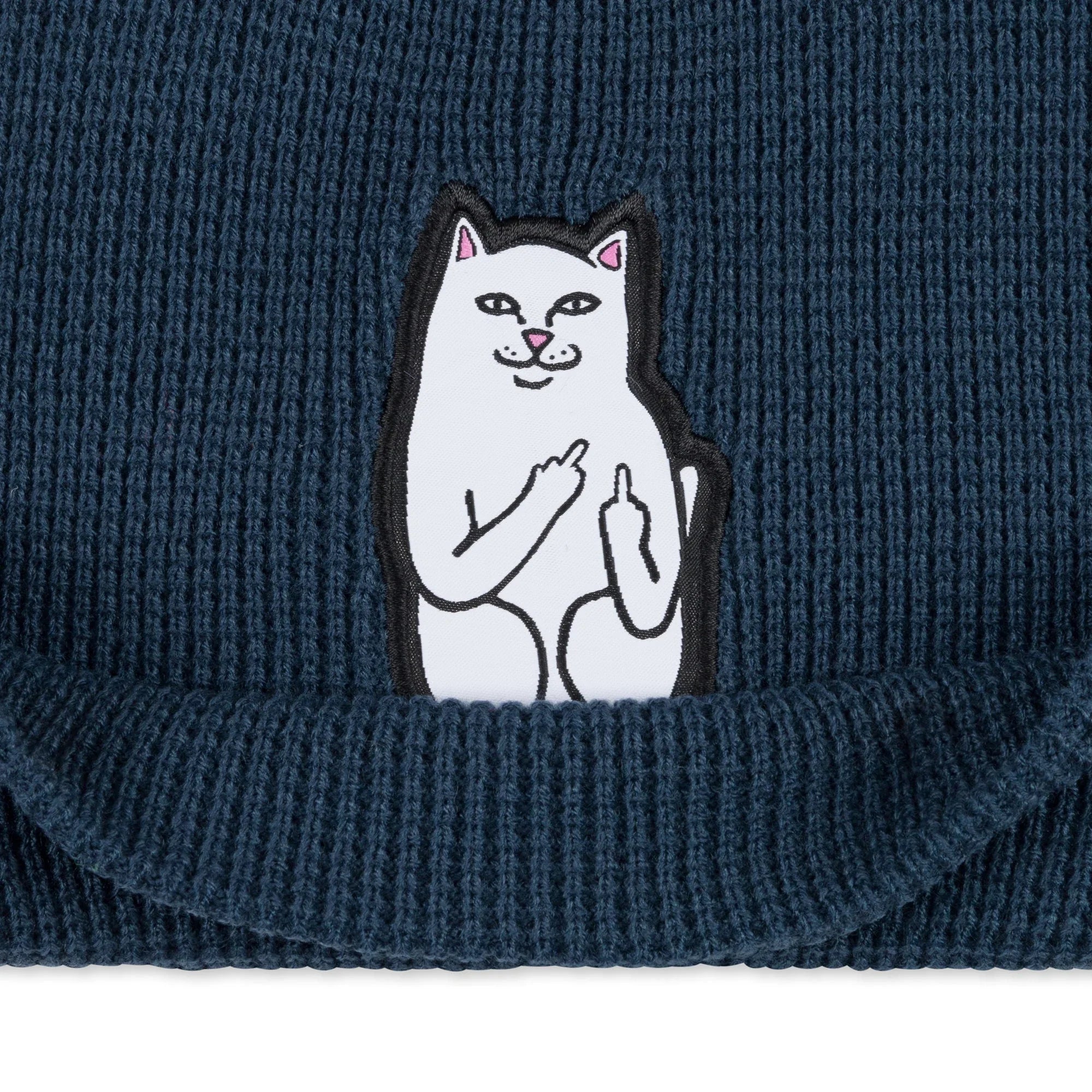 Lord Nermal Waffle Knit Beanie (Navy) - Four Street