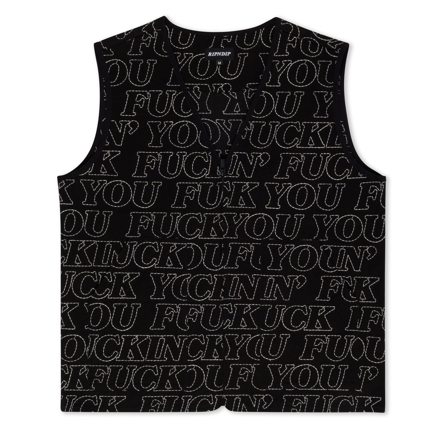 Fuckin Fuck Quilted Vest (Black) - Camiseta