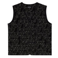Fuckin Fuck Quilted Vest (Black) - Camiseta