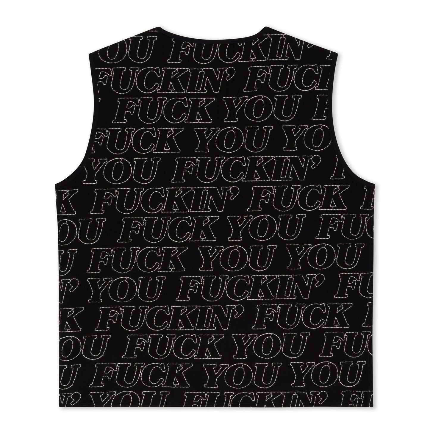 Fuckin Fuck Quilted Vest (Black) - Camiseta