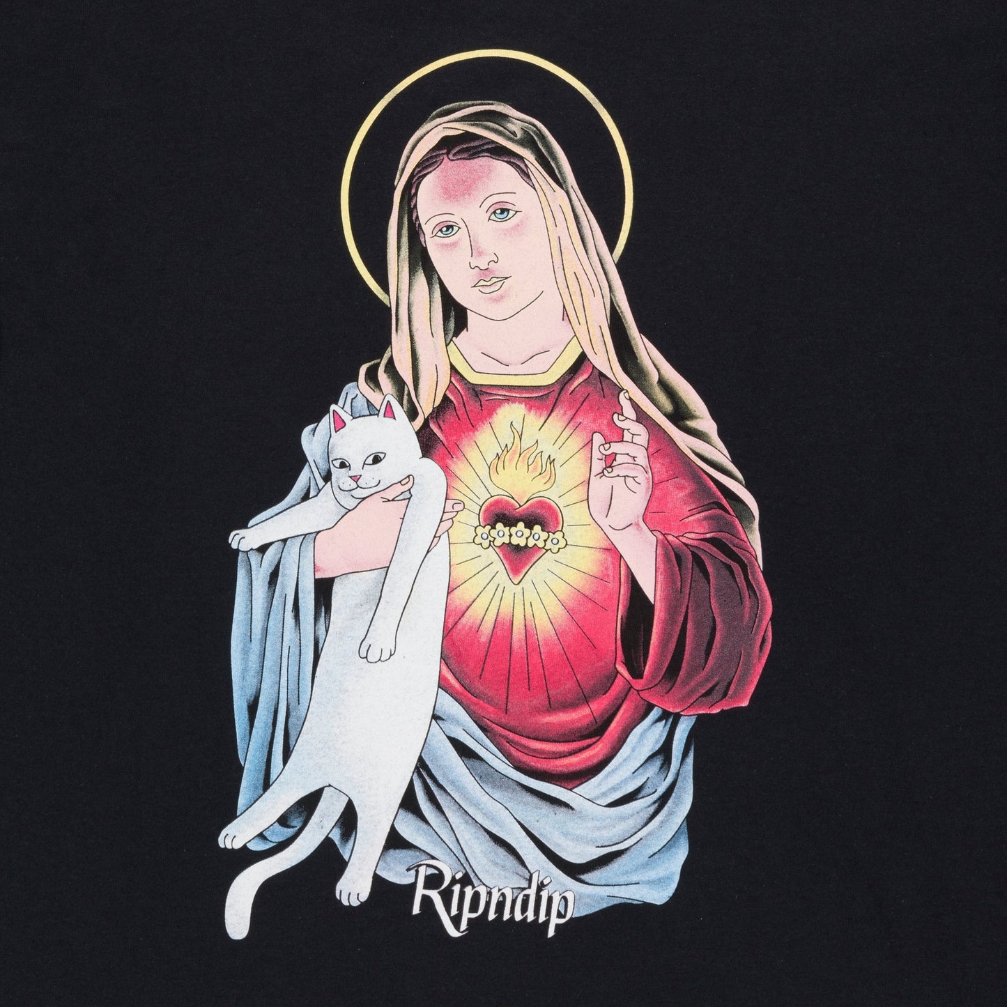 Mother Mary Long Sleeve (Black) - Camiseta
