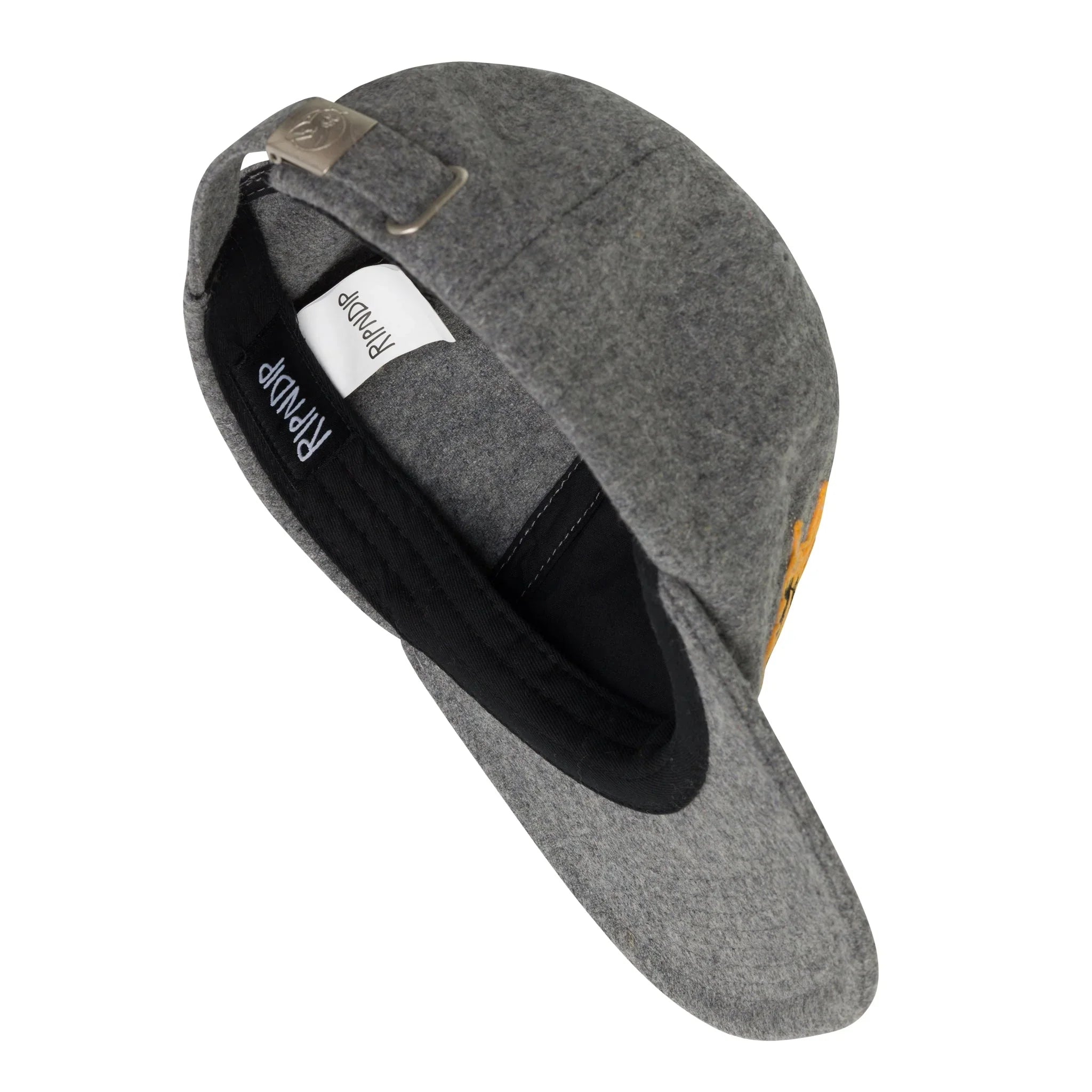 RIPNLIT 6 Panel Wool Strapback (Charcoal) - Four Street