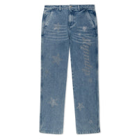 Kawaii Nerm Womens Wide Leg Pants (Medium Wash) - Calça