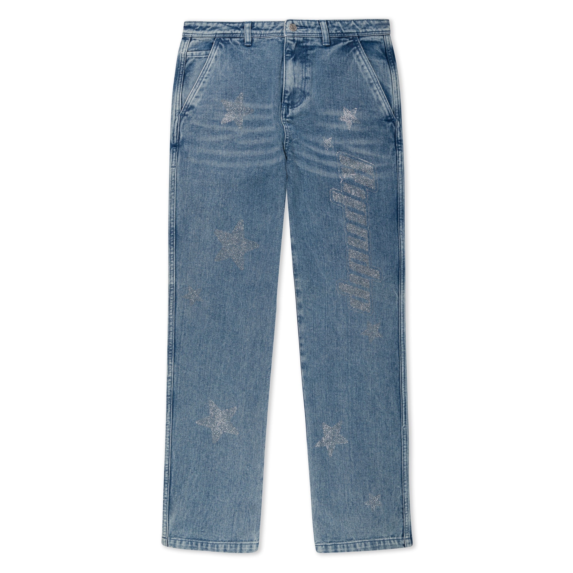 Kawaii Nerm Womens Wide Leg Pants (Medium Wash) - Calça