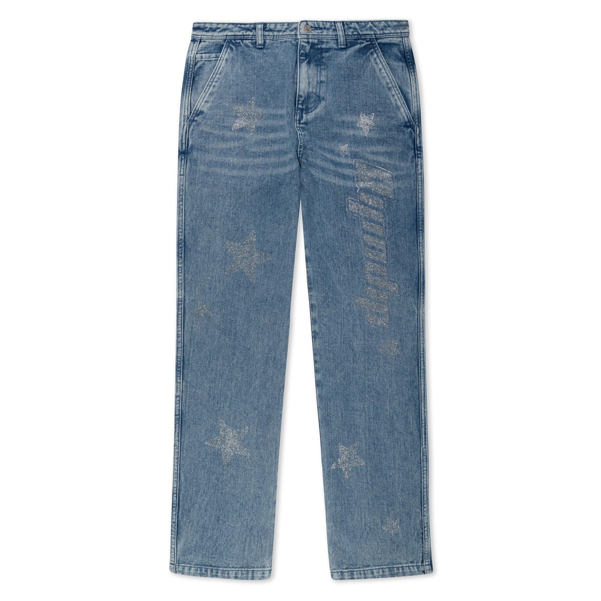 Kawaii Nerm Womens Wide Leg Pants (Medium Wash) - Calça - Four Street