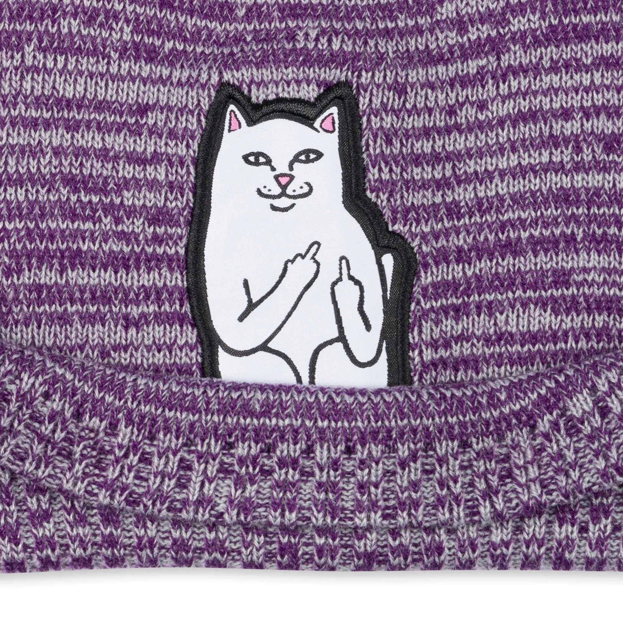 Lord Nermal Marled Beanie (Dark Purple) - Four Street
