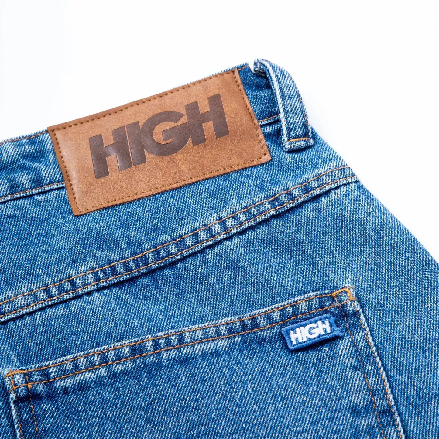 Jeans Pants Logo Line Blue
