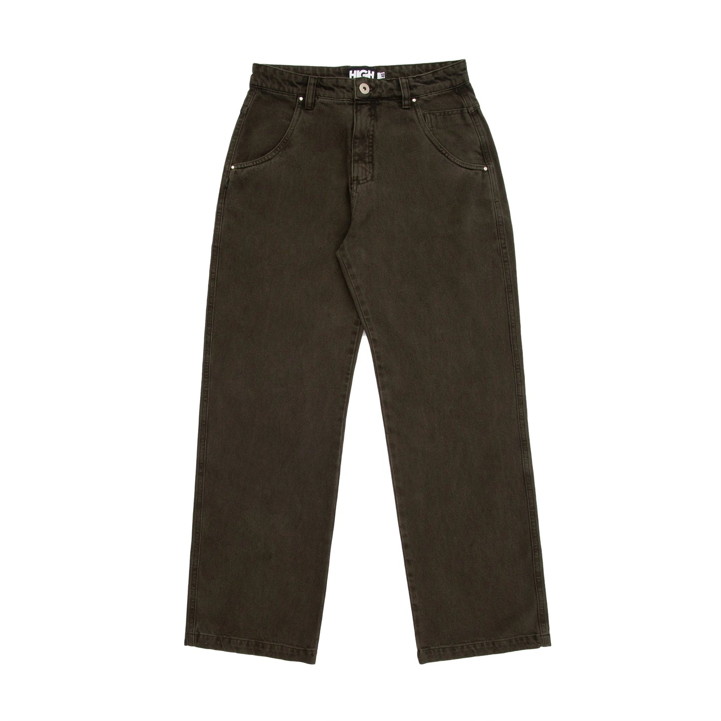 Jeans Pants Logo Line Desert Green