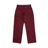 Jeans Pants Logo Line Wine