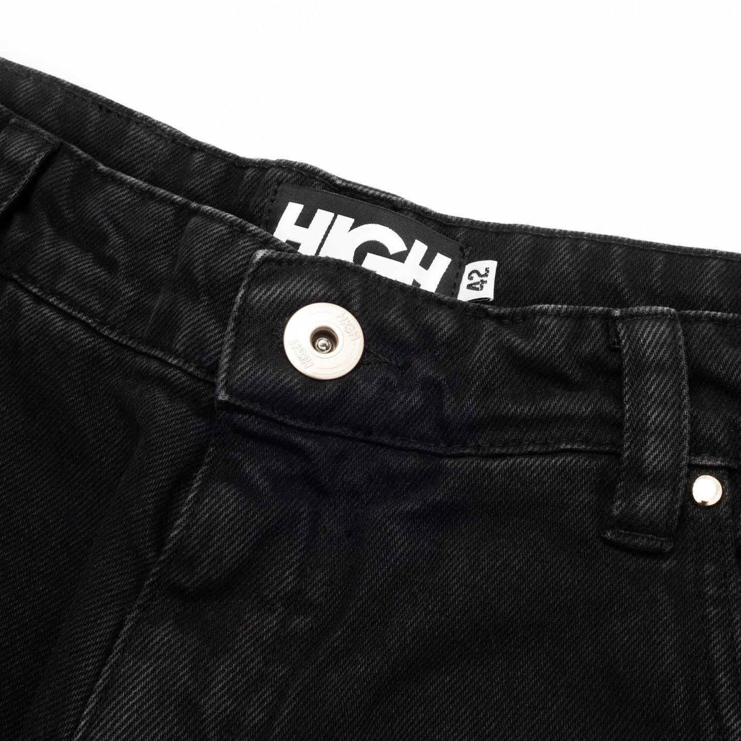 Jeans Pants Logo Line Black